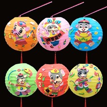 Chinese New Year Decorations Chinese Lantern Wholesale Printing Fu Character Tiger Year Lantern Mall Annual Meeting Decoration Lantern Festival Lantern Mystery