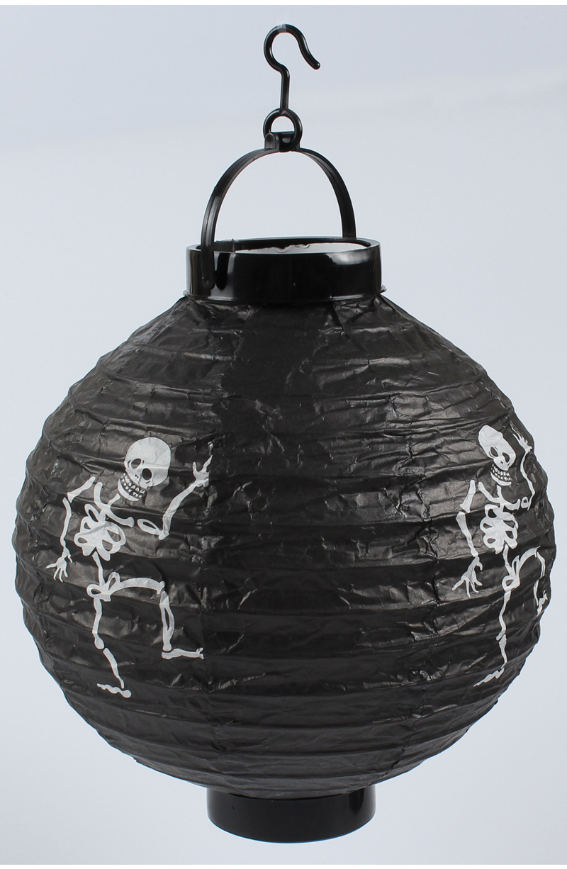 Halloween Pumpkin Chinese Lantern Ghost Festival Haunted House Venue Layout Props Portable Lamp Hanging Luminous Lantern Pendant