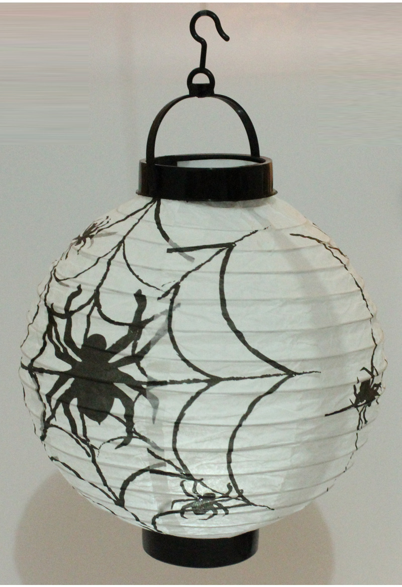 Halloween Pumpkin Chinese Lantern Ghost Festival Haunted House Venue Layout Props Portable Lamp Hanging Luminous Lantern Pendant