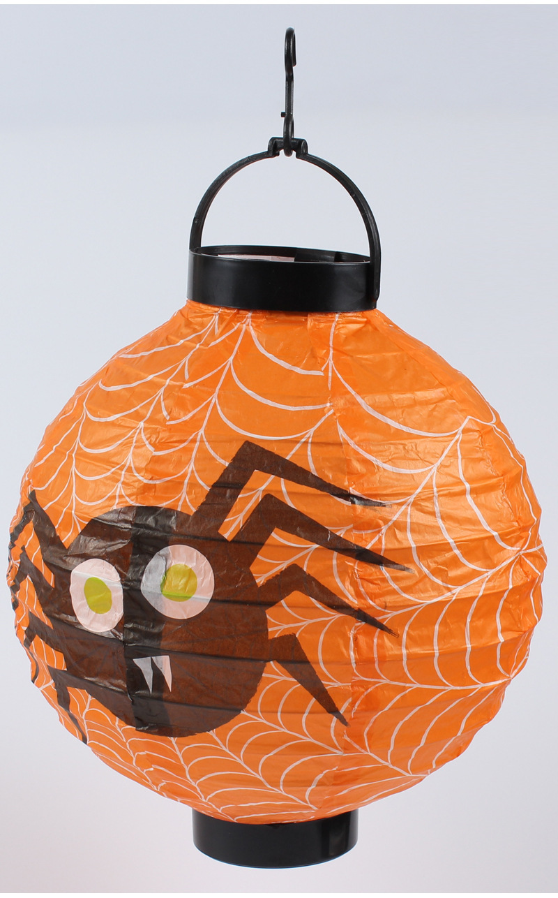 Halloween Pumpkin Chinese Lantern Ghost Festival Haunted House Venue Layout Props Portable Lamp Hanging Luminous Lantern Pendant