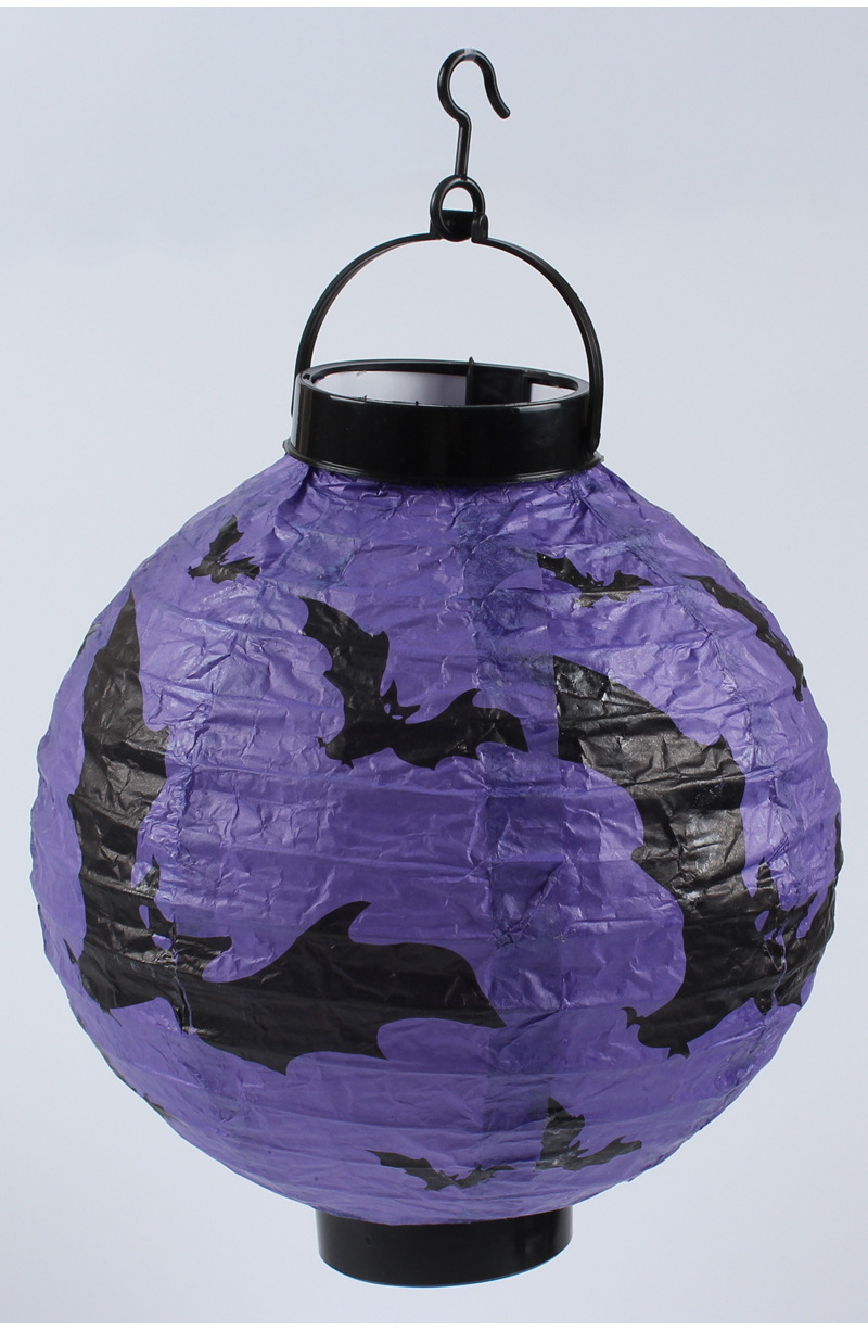 Halloween Pumpkin Chinese Lantern Ghost Festival Haunted House Venue Layout Props Portable Lamp Hanging Luminous Lantern Pendant