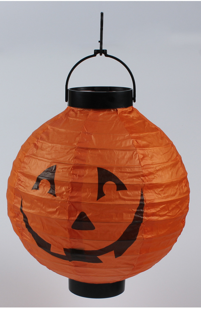 Halloween Pumpkin Chinese Lantern Ghost Festival Haunted House Venue Layout Props Portable Lamp Hanging Luminous Lantern Pendant