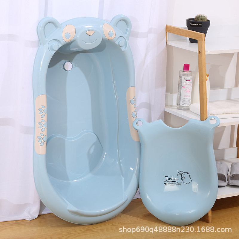 Children&#039;s Bathtub Infant Bathtub Baby Bathtub with Bath Stand Cartoon Bidets Plastic Household Bath