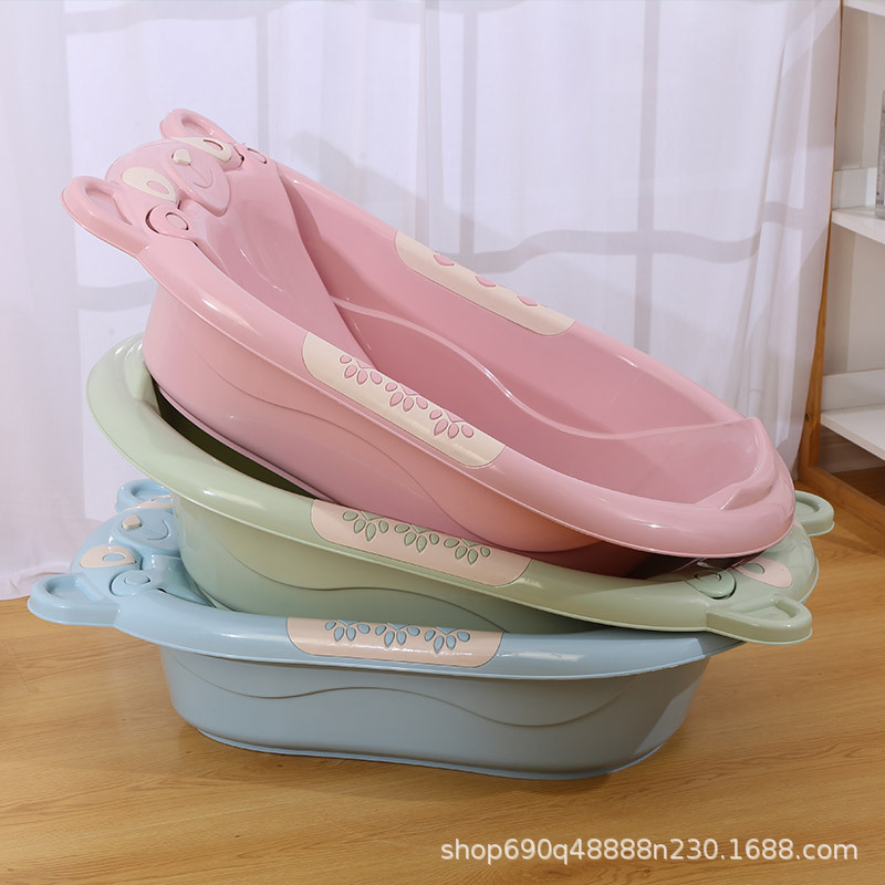 Children&#039;s Bathtub Infant Bathtub Baby Bathtub with Bath Stand Cartoon Bidets Plastic Household Bath