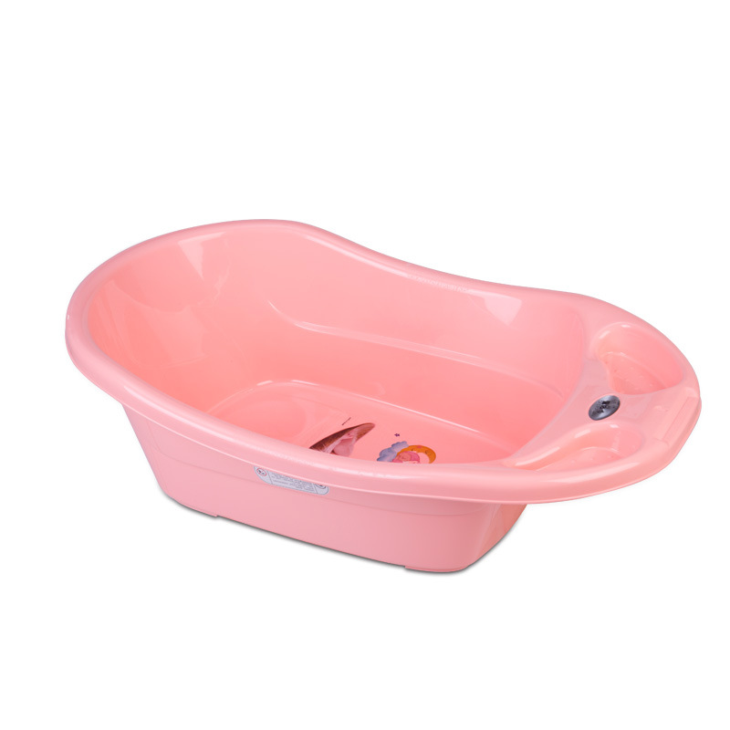 Children&#039;s Plastic Bathtub Bath Thickened Baby Wash Basin Multi-Color Sitting Lying Water-Free Baby Bathtub