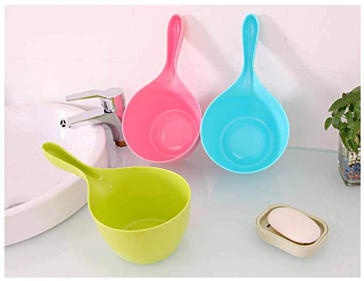 Baby Bath Bailer Plastic Bailer Children's Water Spoon Bailer Head Washing Cup Plastic Water Ladle Long Handle Water Ladle Bailer Bathtub Bailer