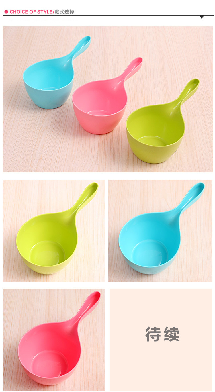 Baby Bath Bailer Plastic Bailer Children's Water Spoon Bailer Head Washing Cup Plastic Water Ladle Long Handle Water Ladle Bailer Bathtub Bailer