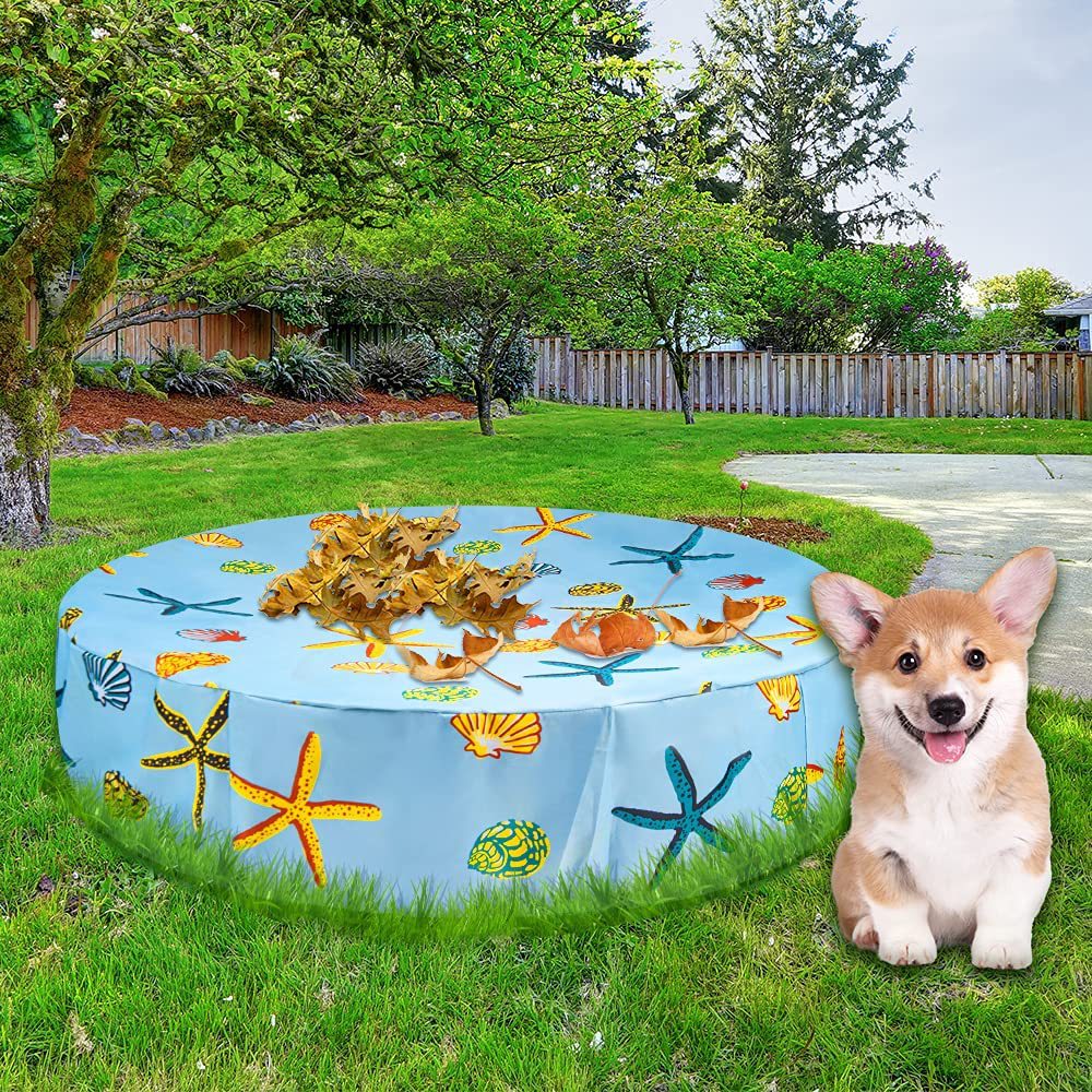 Outdoor Swimming Pool Cover round Bathtub Cover Foldable Children&#039;s Pet Dust Cover Waterproof Swimming Pool Cover