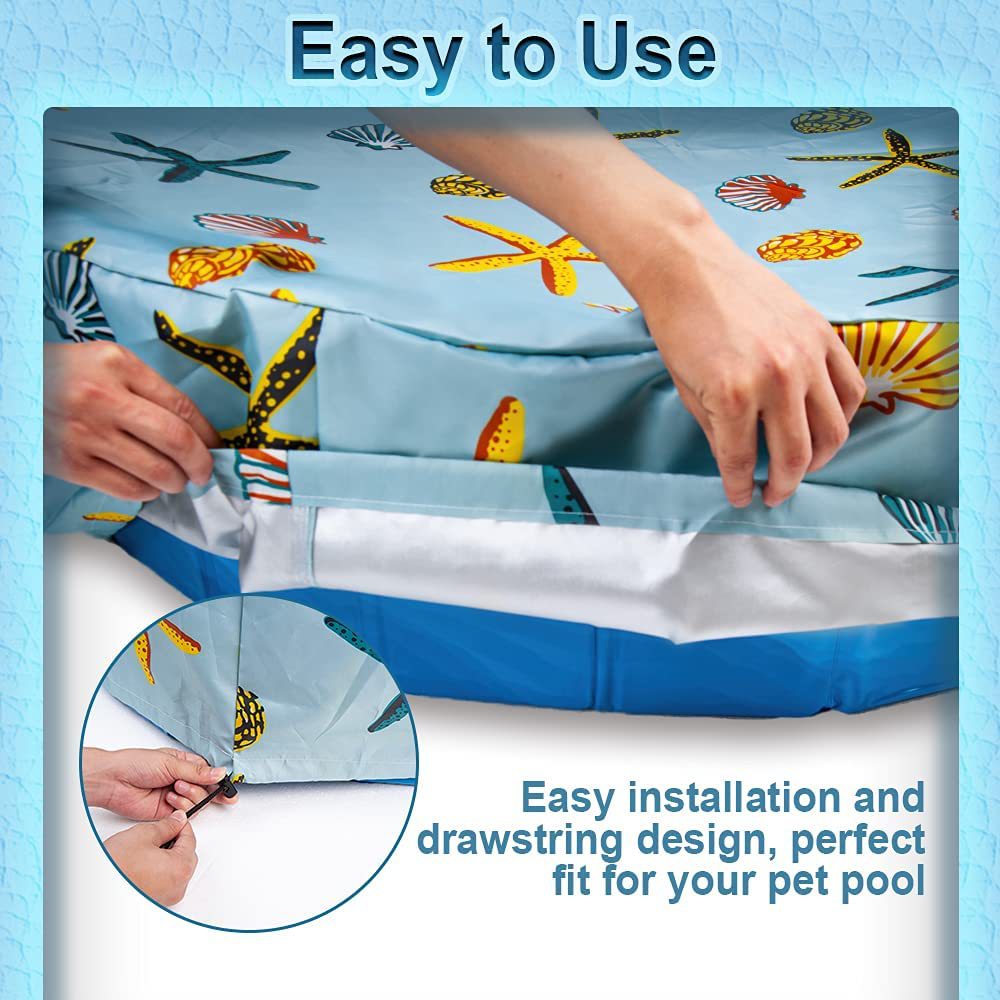Outdoor Swimming Pool Cover round Bathtub Cover Foldable Children&#039;s Pet Dust Cover Waterproof Swimming Pool Cover