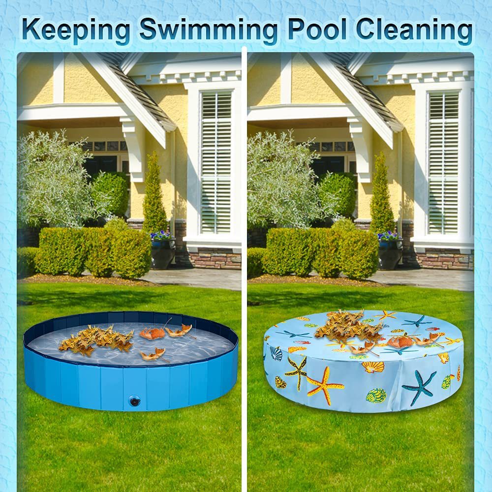 Outdoor Swimming Pool Cover round Bathtub Cover Foldable Children&#039;s Pet Dust Cover Waterproof Swimming Pool Cover