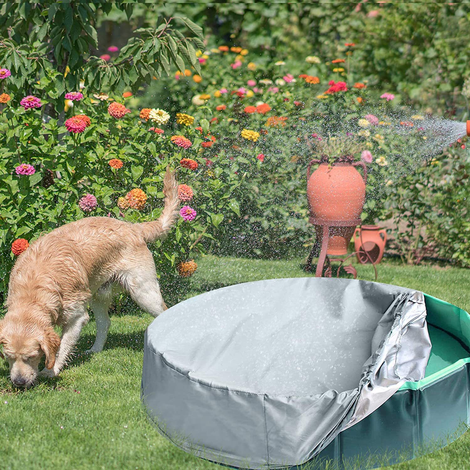 Outdoor Swimming Pool Cover round Bathtub Cover Foldable Children's Pet Dust Cover Waterproof Swimming Pool Cover Outdoor Swimming Pool Cover round Bathtub Cover Foldable Children's Pet Dust Cover Waterproof Swimming Pool Cover