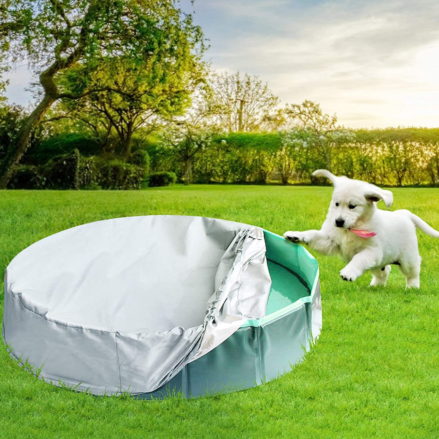 Outdoor Swimming Pool Cover round Bathtub Cover Foldable Children's Pet Dust Cover Waterproof Swimming Pool Cover Outdoor Swimming Pool Cover round Bathtub Cover Foldable Children's Pet Dust Cover Waterproof Swimming Pool Cover