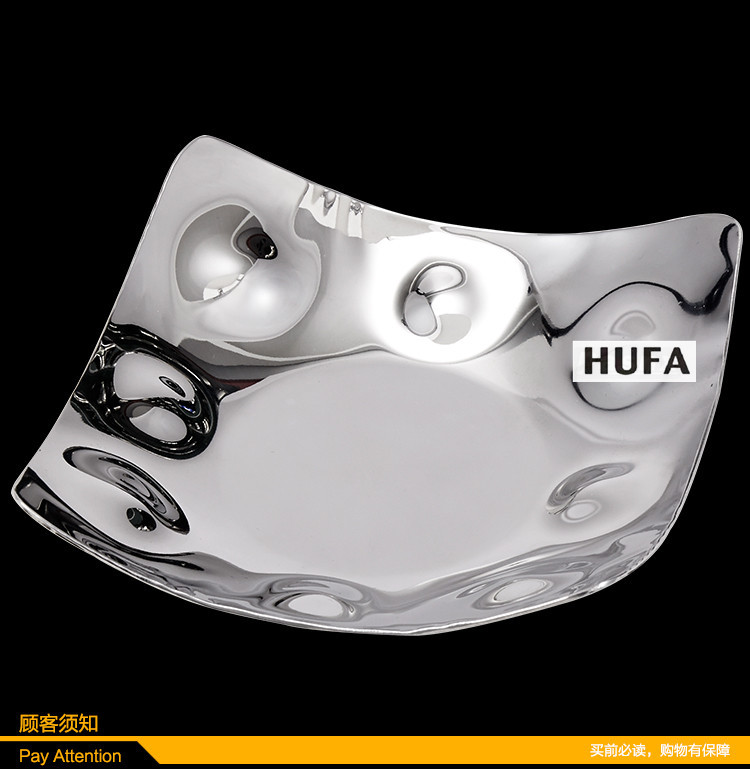 Hotel supplies stainless steel fruit dish fruit tray dessert basin dessert plate stainless steel kitchenware