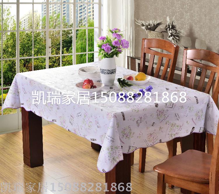 PVC wave printing table cloth stick cotton tablecloth square tablecloth rectangular tablecloth waterproof oil-proof 