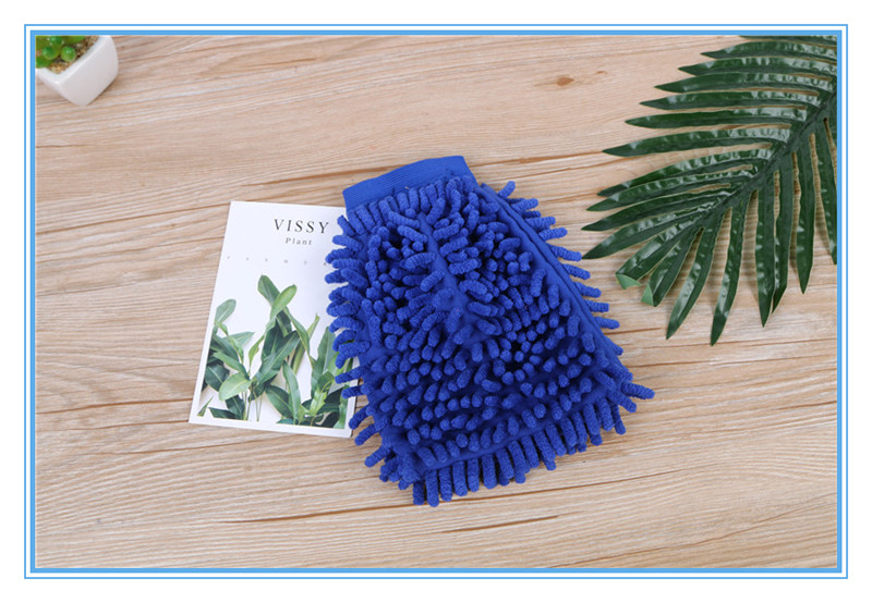 Microfiber car gloves double-sided chenille gloves cleaning towel and baige cloth cleaning cloth tablecloth