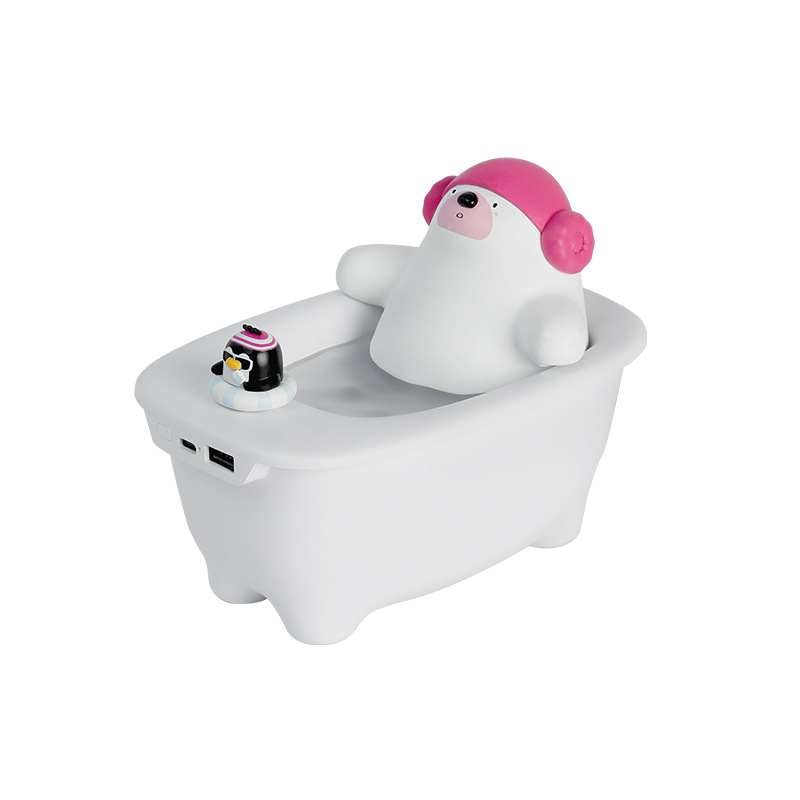 New Polar Species Bear Bathtub Mini Air Humidifier Cute Pet Household Bedroom Noiseless Small Spray