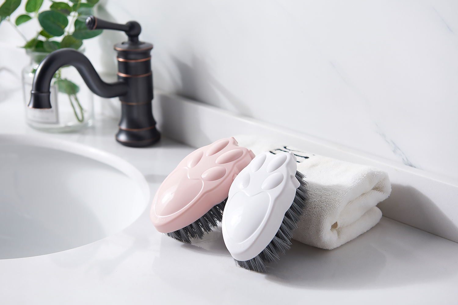 New Multi-Color Palm Printing Bathroom Decontamination Cleaning Brush Tile Wall Surface Brush Bathtub Brush Kitchen Sink Stove Brush