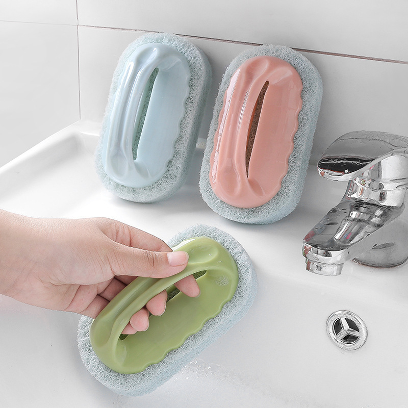 Douyin Strong Decontamination Bathtub Brush Tile Brush Kitchen Supplies Washing Pot Cleaning Brush Magic Spong Mop Wholesale
