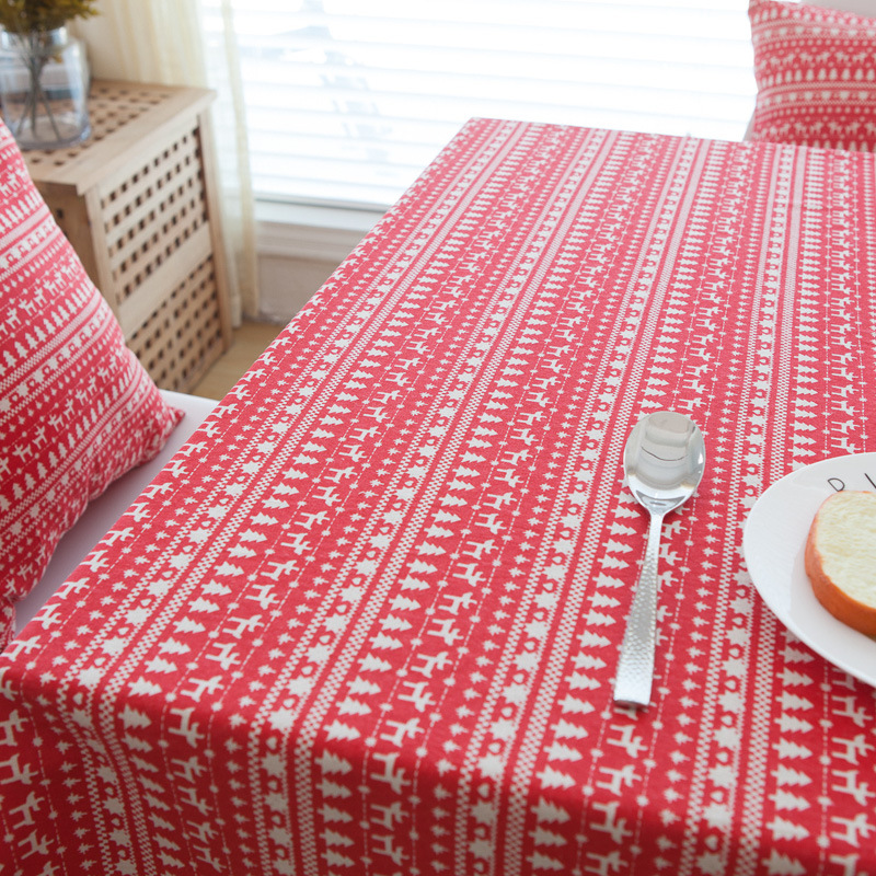 Fawn Japanese cotton linen small fresh tablecloth tablecloth