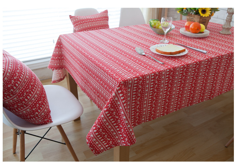 Fawn Japanese cotton linen small fresh tablecloth tablecloth Fawn Japanese cotton linen small fresh tablecloth tablecloth