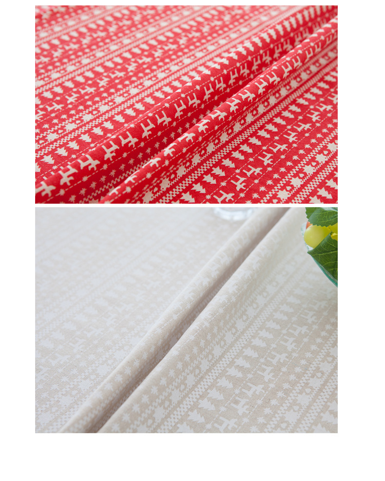 Fawn Japanese cotton linen small fresh tablecloth tablecloth Fawn Japanese cotton linen small fresh tablecloth tablecloth