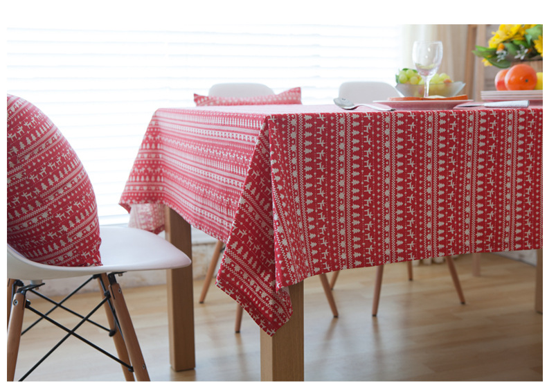 Fawn Japanese cotton linen small fresh tablecloth tablecloth Fawn Japanese cotton linen small fresh tablecloth tablecloth