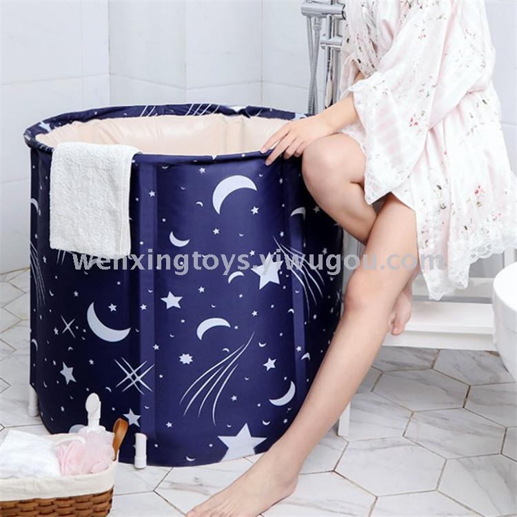 Web celebrity bubble tub adult foldable bath tub household bathtub tub large thickening sweat steam