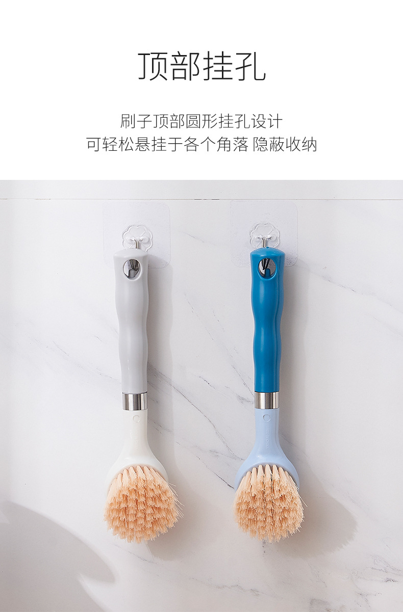 Double Color Handle Kitchen Bathroom Tile Floor Scrubbing Brush Household Multi-Functional Gap Cleaning Brush Bathtub Brush