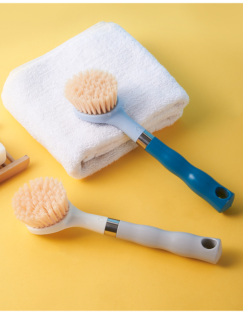 Double Color Handle Kitchen Bathroom Tile Floor Scrubbing Brush Household Multi-Functional Gap Cleaning Brush Bathtub Brush