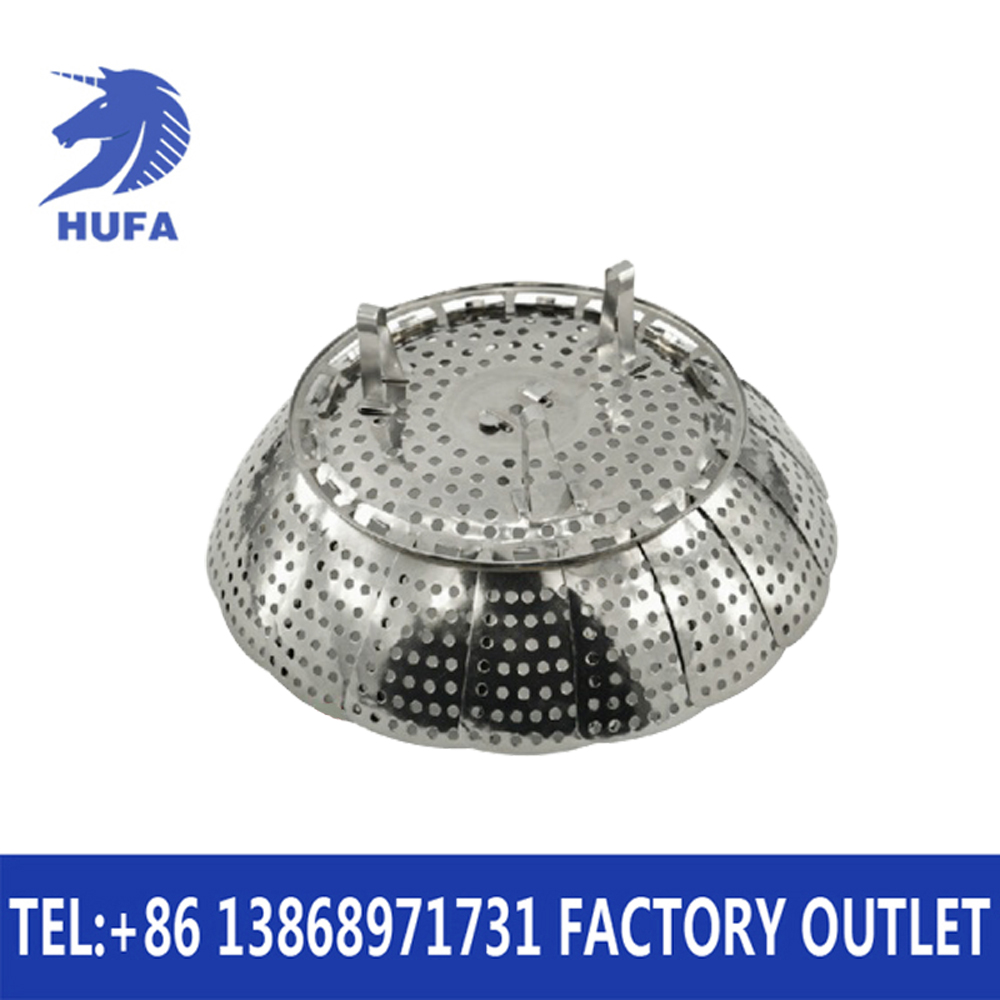 Magnetic stainless steel lotus steamed plate with variable magic fruit tray telescopic folding steamer basket fruit tray