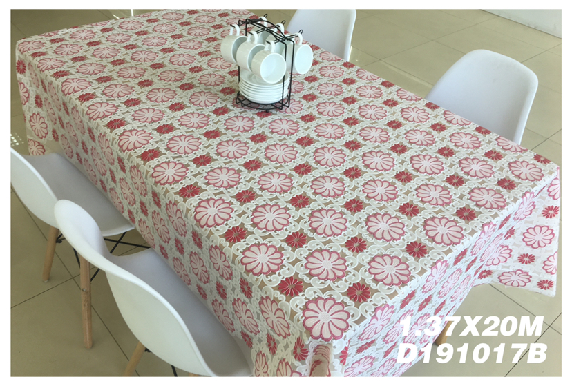 Fashion PVC Foam Lace Flower Tablecloth Cold-Proof and Heat-Proof Rectangular Tablecloth Tablecloth