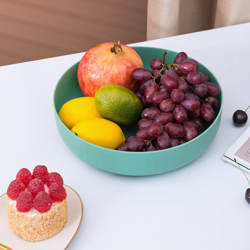 3823 Fruit Plate Living Room Fruit Basket Coffee Table Fruit Pot Plastic Candy Plate Dried Fruit Tray Office Snack Dish Small Fruit Tray
