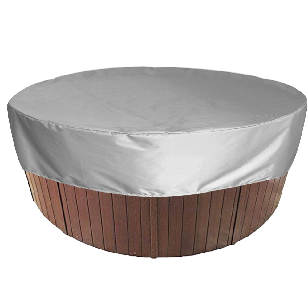 Outdoor Bathtub Cover Outdoor Square Hot Tub Top Cover Waterproof Canopy Dust Cover Silver Pastebrushing Rainproof