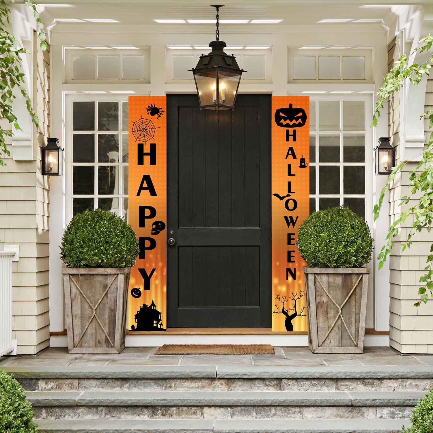 Hot Halloween Couplet Door Width Pumpkin Door Curtain Flag Halloween Monster Door Sticker 30 180cm Hot Halloween Couplet Door Width Pumpkin Door Curtain Flag Halloween Monster Door Sticker 30 180cm