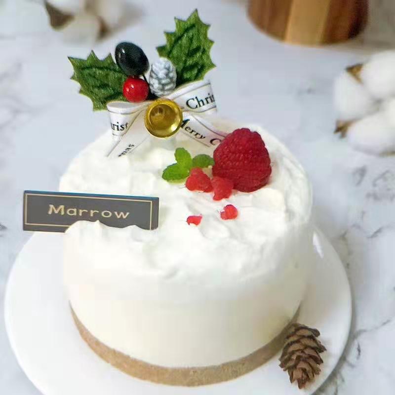 Christmas Cake Decorative Flag Bell CardInserted Christmas Wreath Christmas Tree Holly Christmas Cake Decoration Plugin