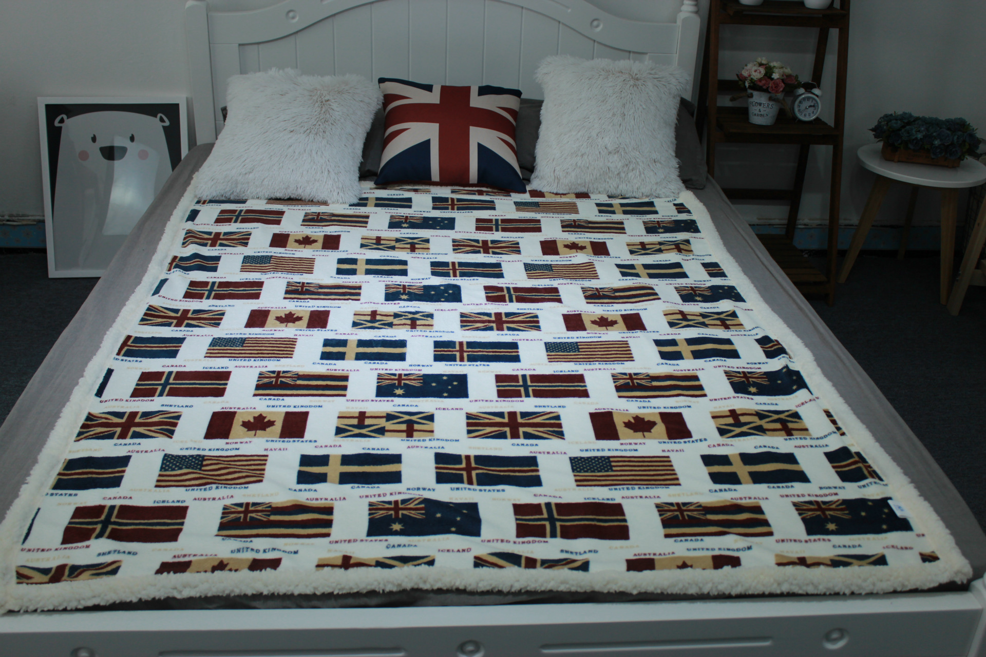 Factory Wholesale British Flag London Classic Car New York Stamp Flag Block Flag Foreign Trade Blanket Factory Wholesale British Flag London Classic Car New York Stamp Flag Block Flag Foreign Trade Blanket
