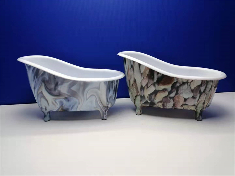 Colorful Water Transfer Simulation Bathtub Bathroom Countertop Storage Box Home Desktop Small Object Storage Factory Customization