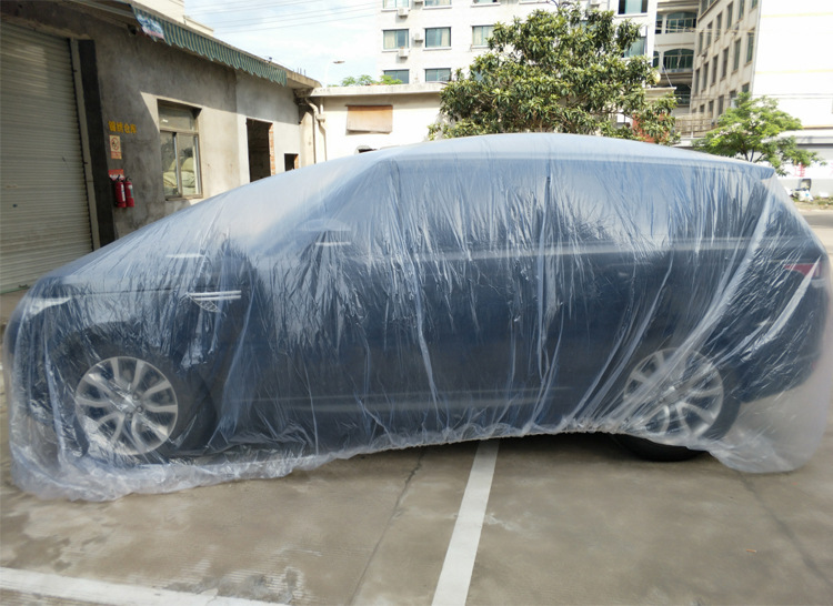 Factory Direct Customized Car Cover PE Film Rain Cover Disposable Car Cover Car Disposable Car Cover