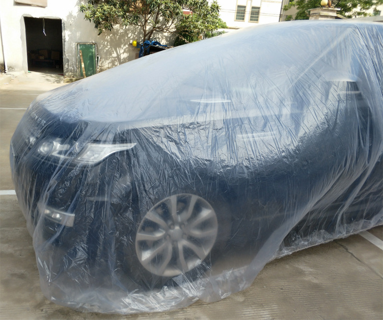 Factory Direct Customized Car Cover PE Film Rain Cover Disposable Car Cover Car Disposable Car Cover