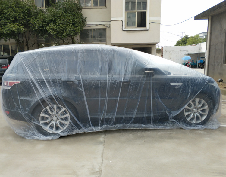 Factory Direct Customized Car Cover PE Film Rain Cover Disposable Car Cover Car Disposable Car Cover
