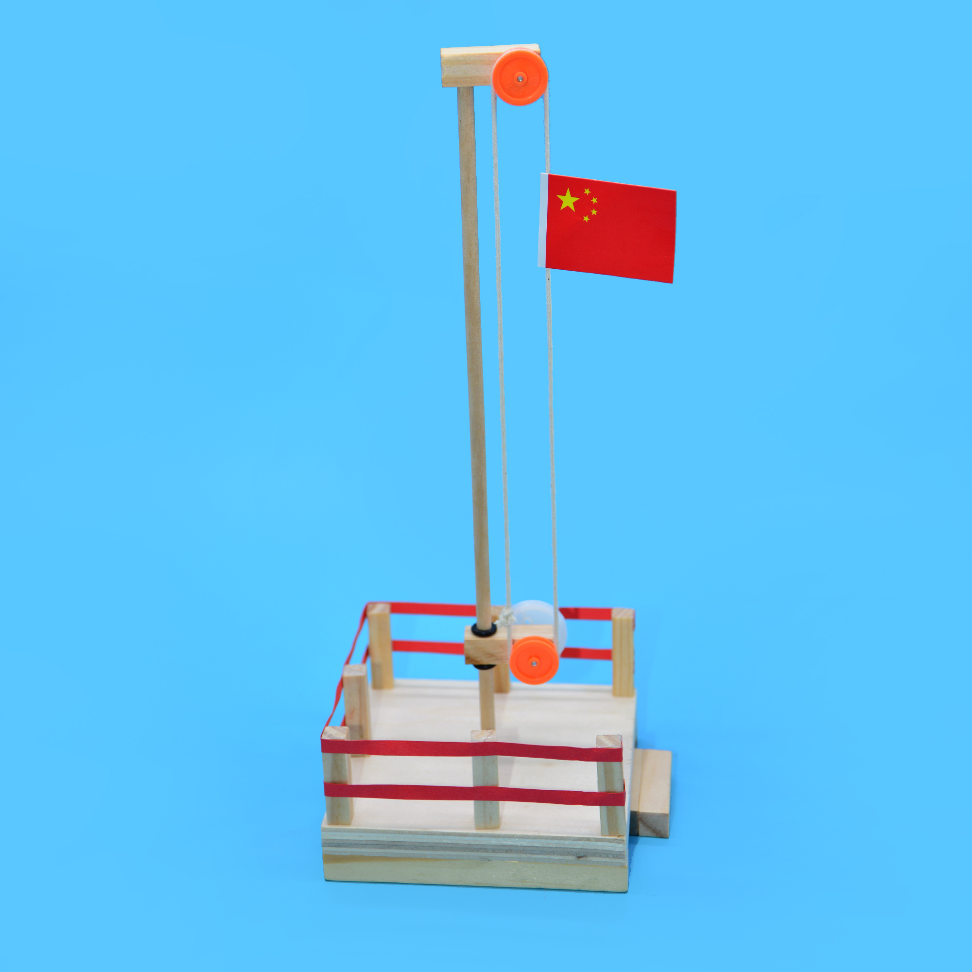 National flag lifting platform science and technology small production DIY materials kit science toys in primary and National flag lifting platform science and technology small production DIY materials kit science toys in primary and