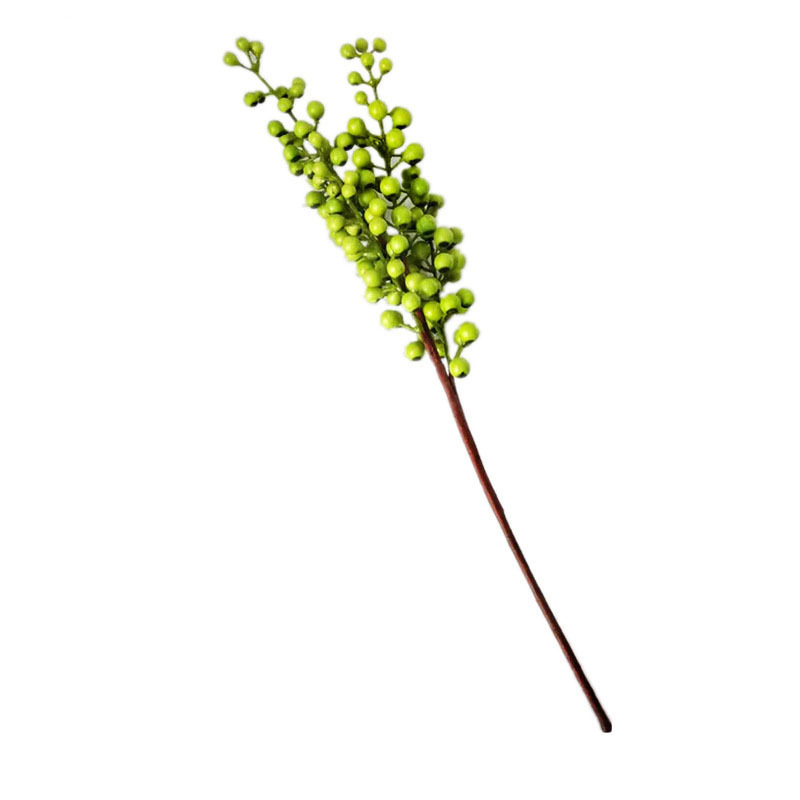 Simulation 5 Fork Berry Red Bean Branch Fortune Fruit Foam Chinese Hawthorn Pulp Berry Real Shooting Props