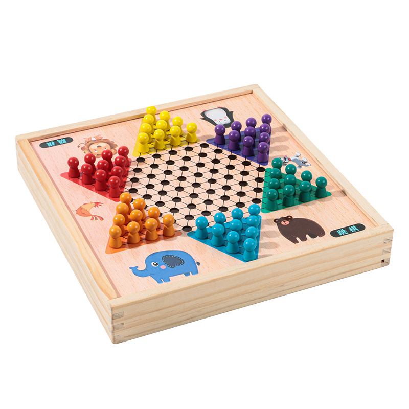Aeroplane Chess Five-in-a-Row Checkers Army Flag Chess Multifunctional Game Chess Child Parent-Child Interaction Desktop Educational Toys