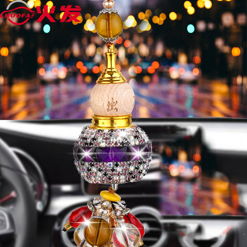 Point Diamond Gourd Perfume Bottle Automobile Hanging Ornament Ornaments inside Car Lucky Fortune Car Accessories Whole