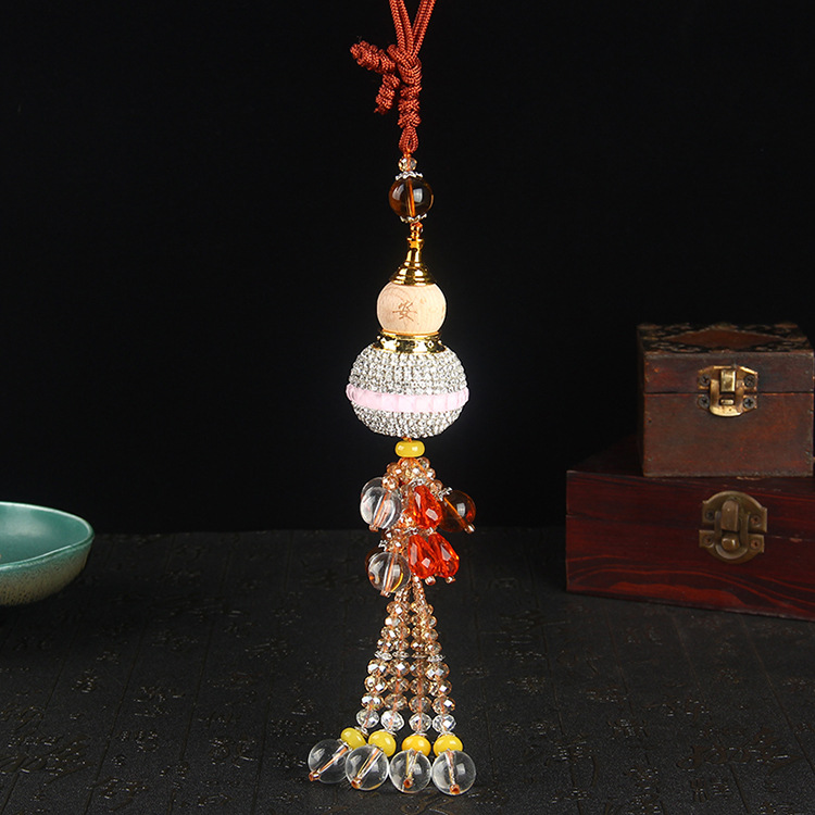 Point Diamond Gourd Perfume Bottle Automobile Hanging Ornament Ornaments inside Car Lucky Fortune Car Accessories Whole
