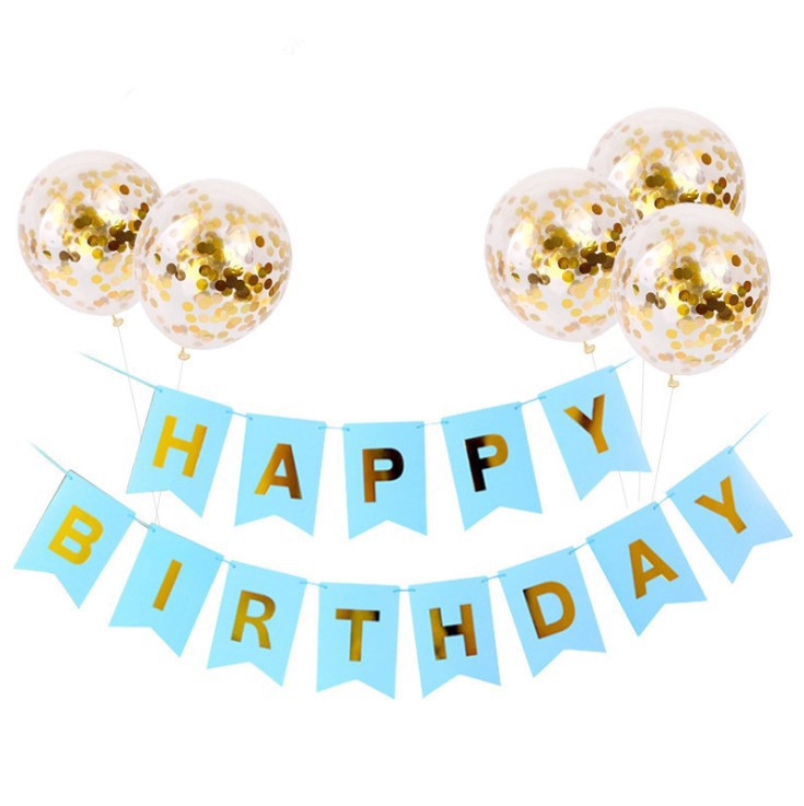 Cross-Border 5 Sequin Balloons + Gilding Birthday Flag String Suit Happy Birthday Birthday Letter Bunting Cross-Border 5 Sequin Balloons + Gilding Birthday Flag String Suit Happy Birthday Birthday Letter Bunting