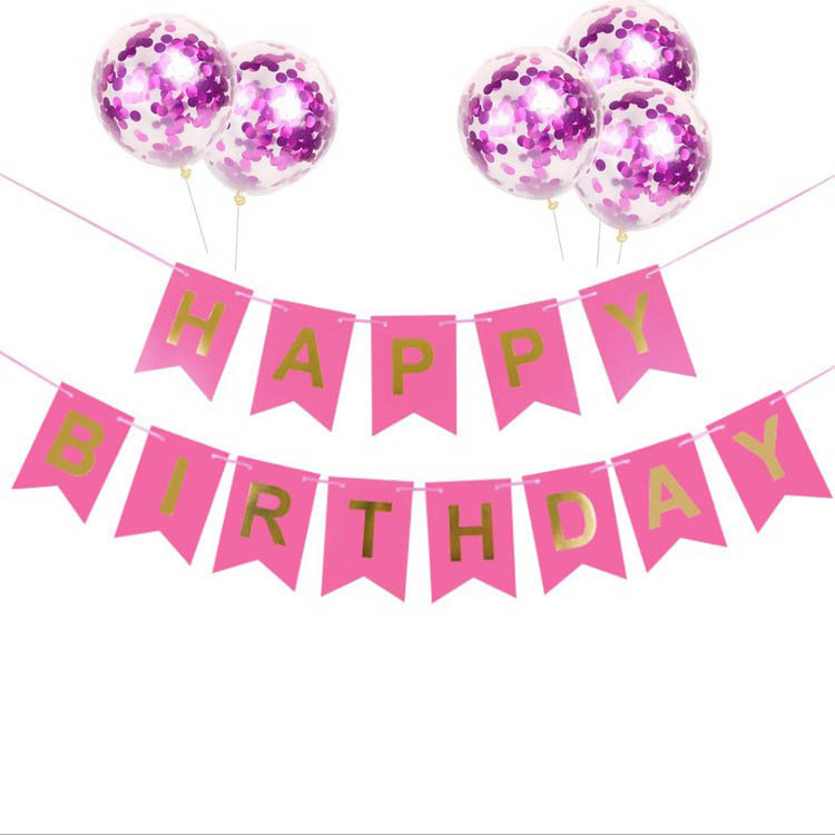 Cross-Border 5 Sequin Balloons + Gilding Birthday Flag String Suit Happy Birthday Birthday Letter Bunting Cross-Border 5 Sequin Balloons + Gilding Birthday Flag String Suit Happy Birthday Birthday Letter Bunting