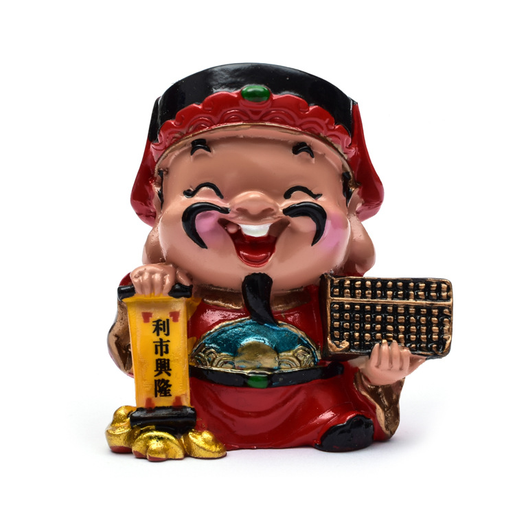 God Car Decoration Cake Decoration Baking Scene Ornament Five-Way Fortune Five Gods of Wealth