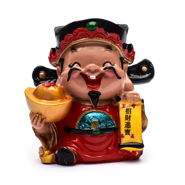 God Car Decoration Cake Decoration Baking Scene Ornament Five-Way Fortune Five Gods of Wealth