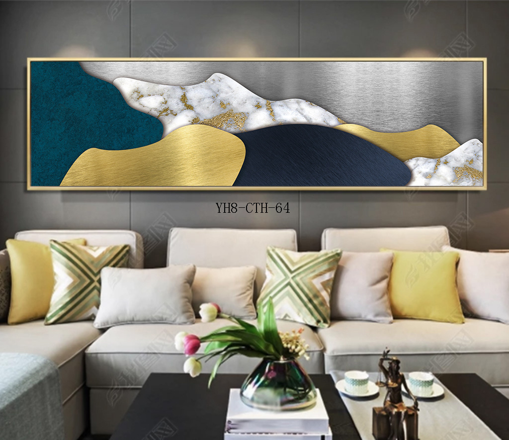 Modern Minimalist Living Room Wall Slightly Luxury Painting Horizontal Office Bedroom Decorative Painting Fortune Deer Sofa Background Painting